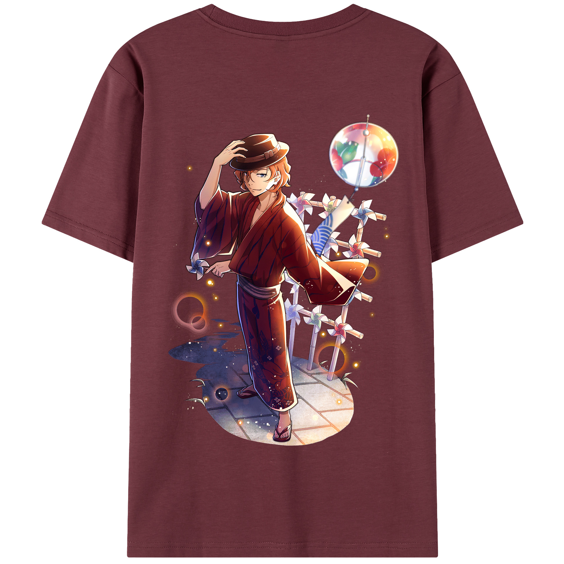 （画像用） 文豪ストレイドッグス Bungo Stray Dogs 綿100％半袖Tシャツ（背面プリント）